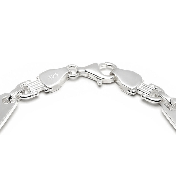 solid silver heavy chain bracelet