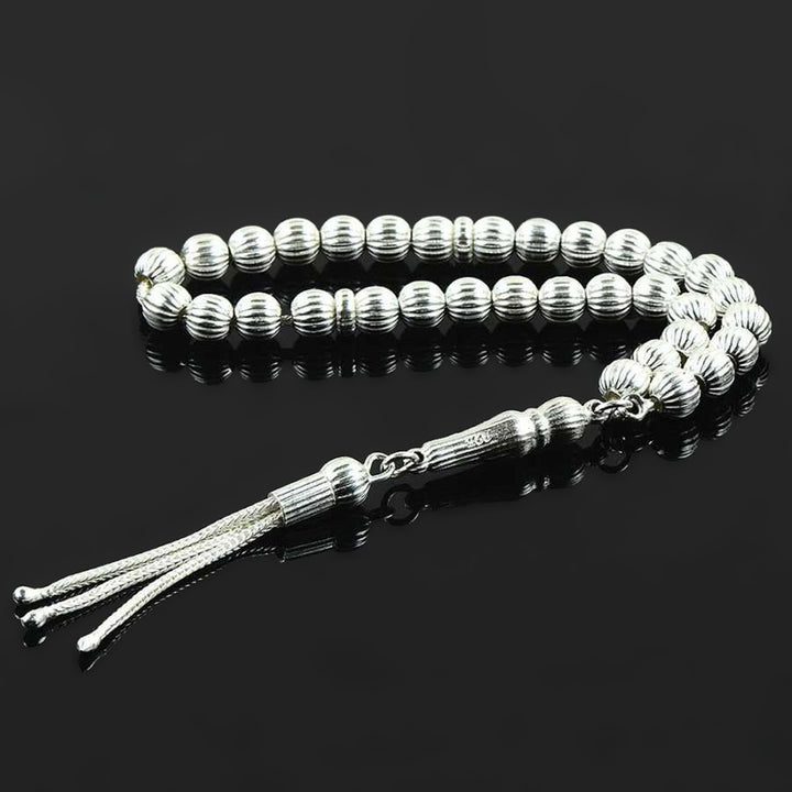 Sterling Silver Prayer Beads Rosary Tesbih Muslim Misbaha 	 مسبحة الصلاة - J  F  M