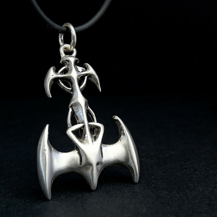 Nordic Viking Axe Necklace for Men SOLID 925 Silver Celtic Talisman Jewelry