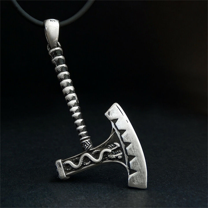 Mens Viking Odin Thor Hammer Talisman Silver Jewelry Scandinavian Boyfriend Gift