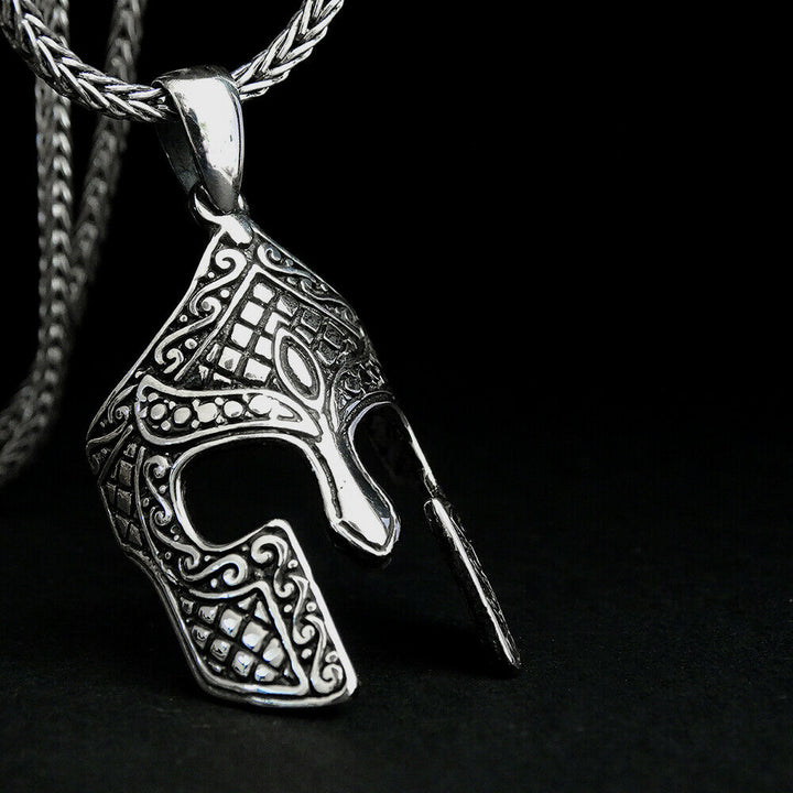 Men's Gladiator Necklace 925 Sterling Silver Pendant Roman Warrior Jewelry