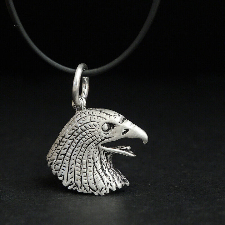 Eagle Necklace Man 925 Sterling Silver Charm Pendant Patriotic Jewelry Gift
