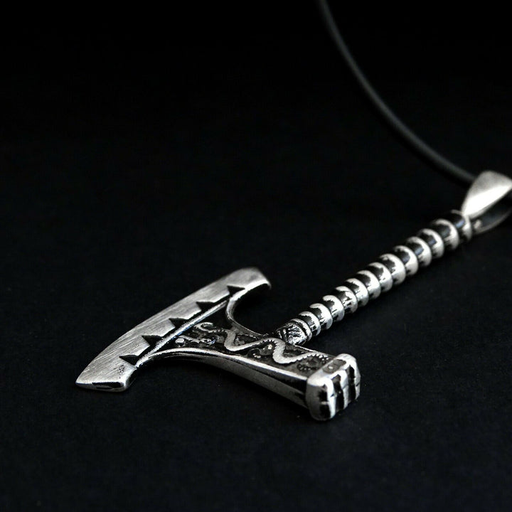 Mens Viking Odin Thor Hammer Talisman Silver Jewelry Scandinavian Boyfriend Gift