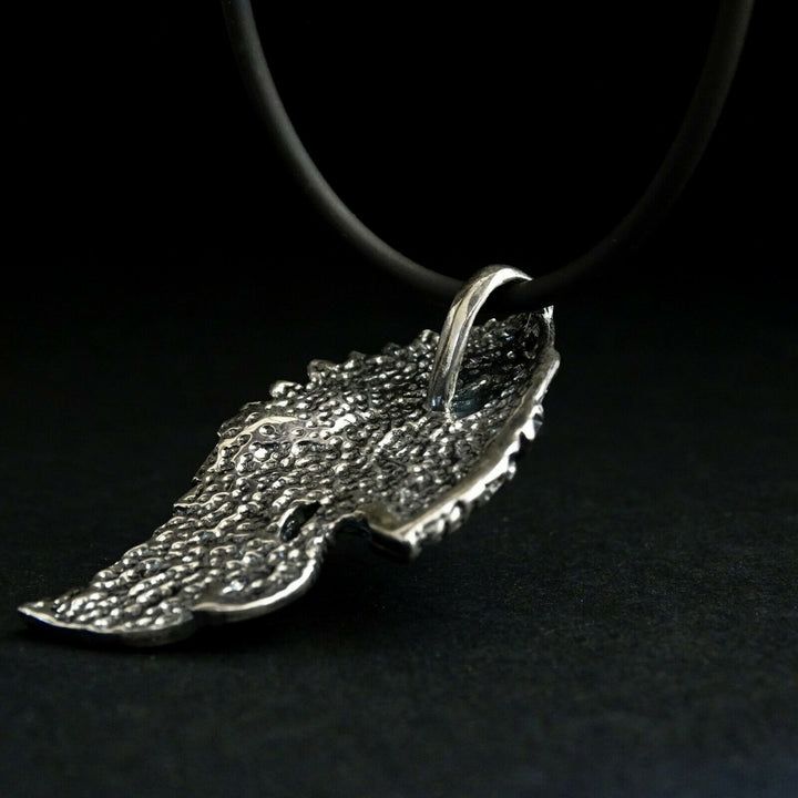 Tribal Indian Chief Skull Pendant SOLID 925 Silver Western Necklace for Man