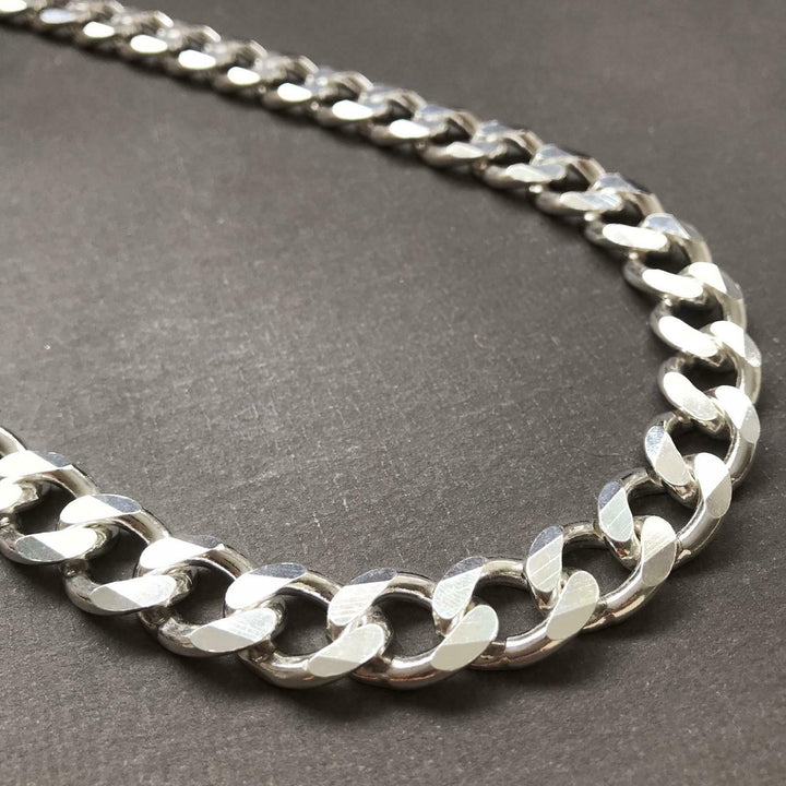 Mens Cuban Link Chain Necklace 14mm 179 GR 26 Inch Handmade 925 Sterling Silver