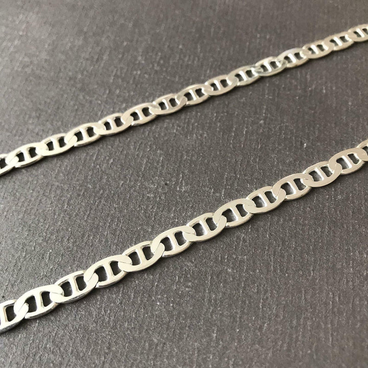 5mm Mens Mariner Link Chain Necklace 925 Silver Sterling 20 Inch 17GR