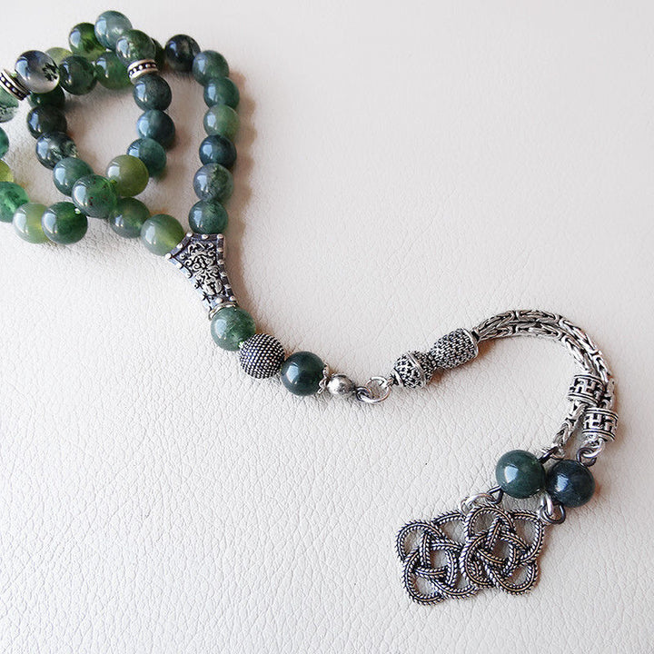 Personalized Silver 33 Beads Tasbih